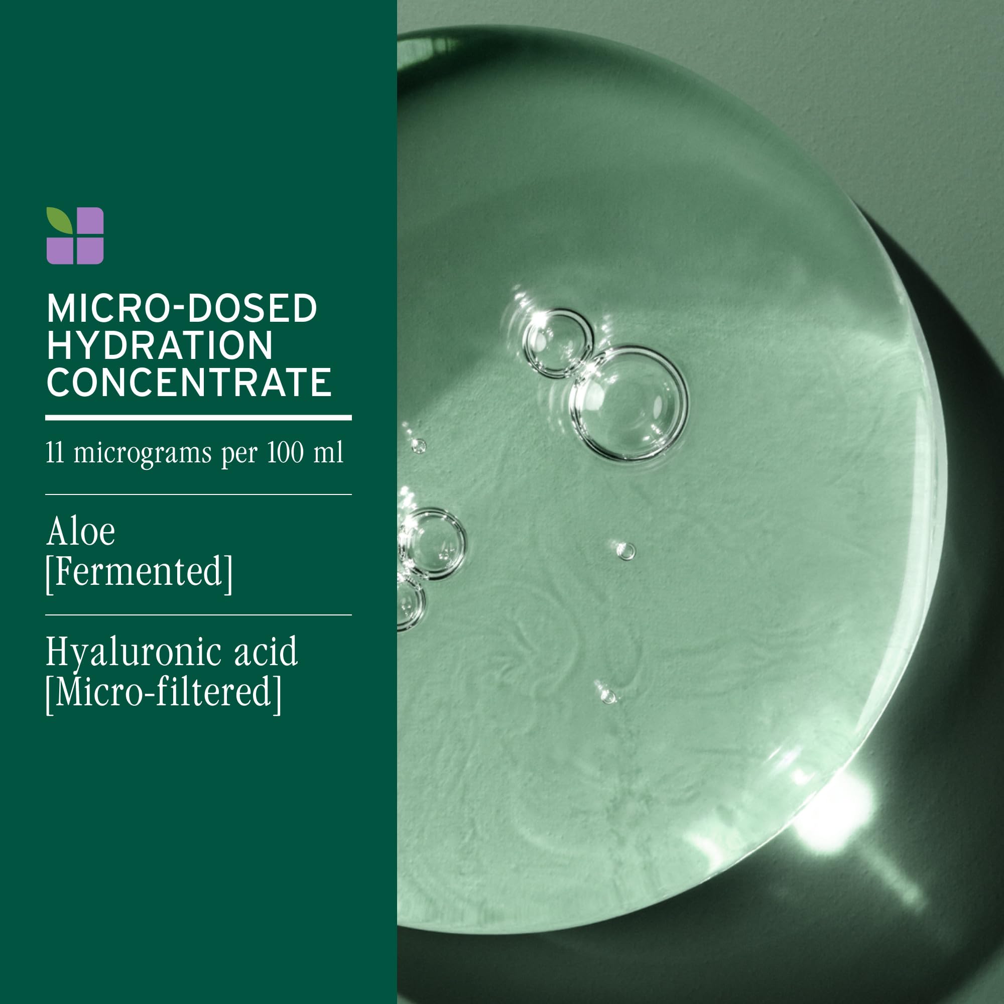 Biolage Hydra Source vegan ingredients badge signals plant-based care.