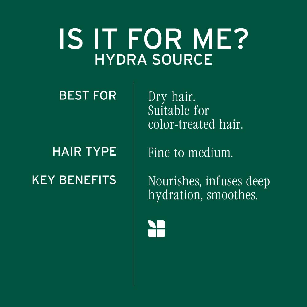 Biolage Hydra Source detangling action shown as hair becomes more manageable.