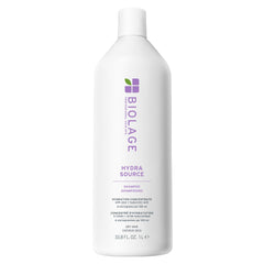 Biolage HydraSource shampoo bottle showing hydration for dry hair.
