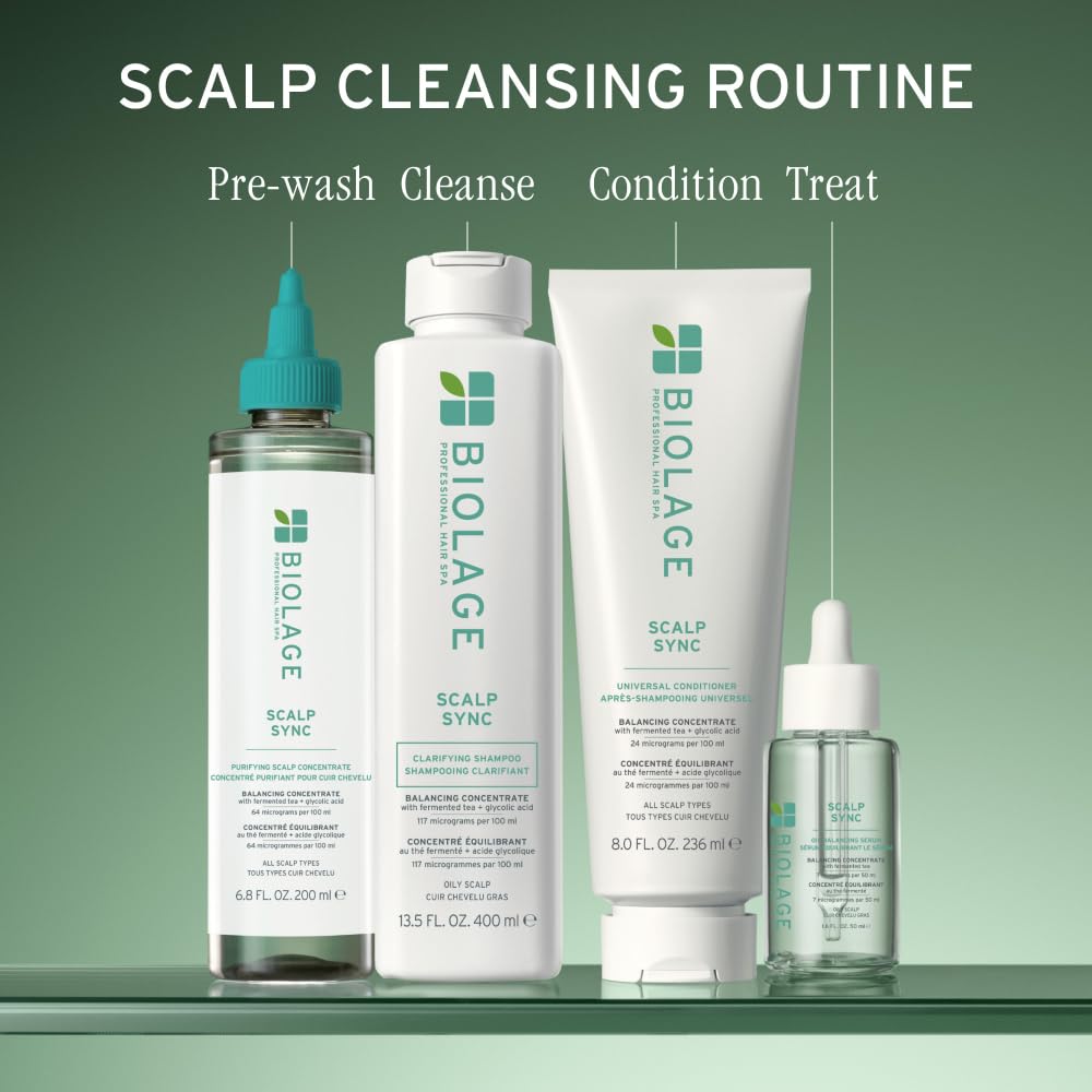 Biolage scalp looking refreshed after use with less oily roots.
