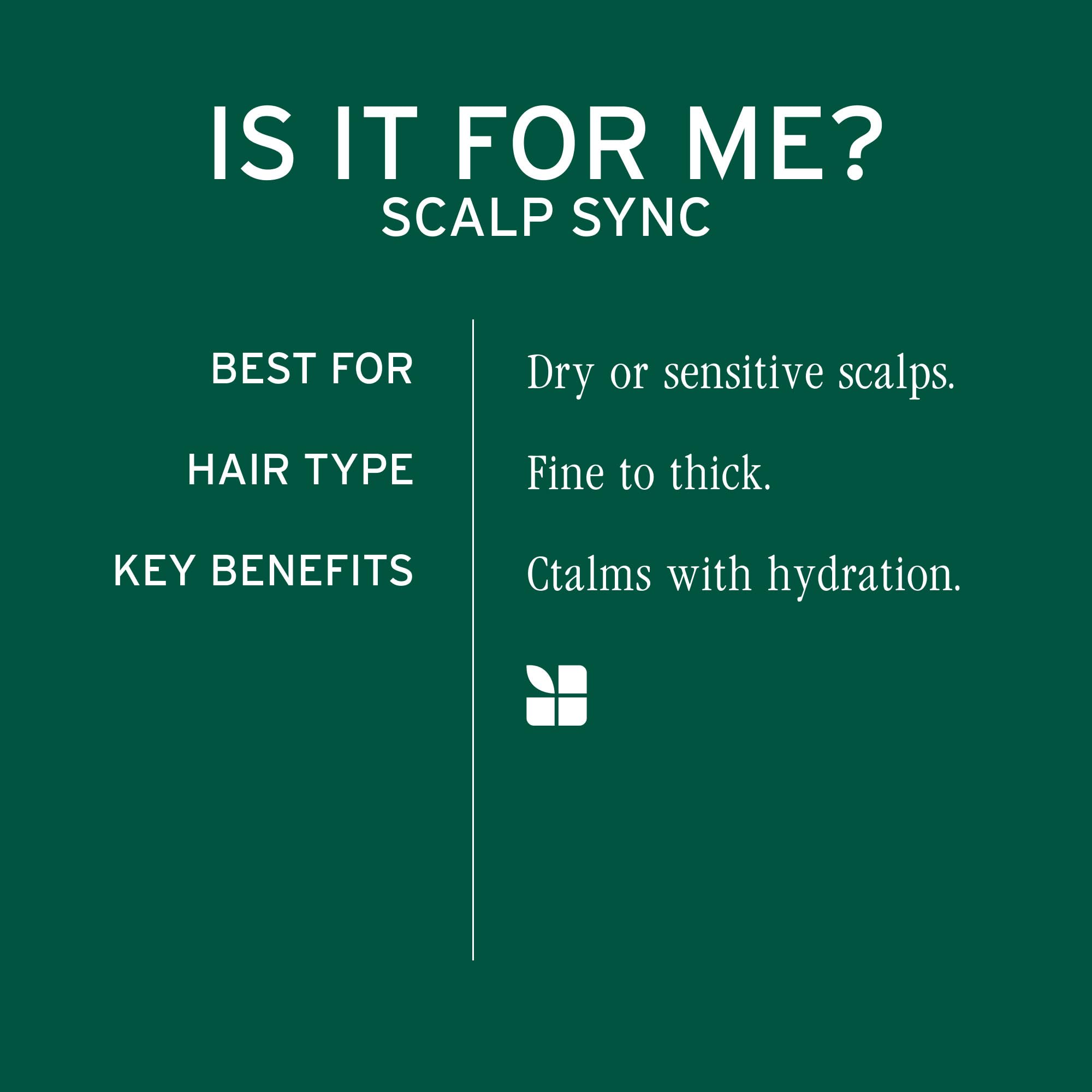 Biolage Scalp Sync Calming Shampoo pump bottle shown during massage for soothing scalp relief.