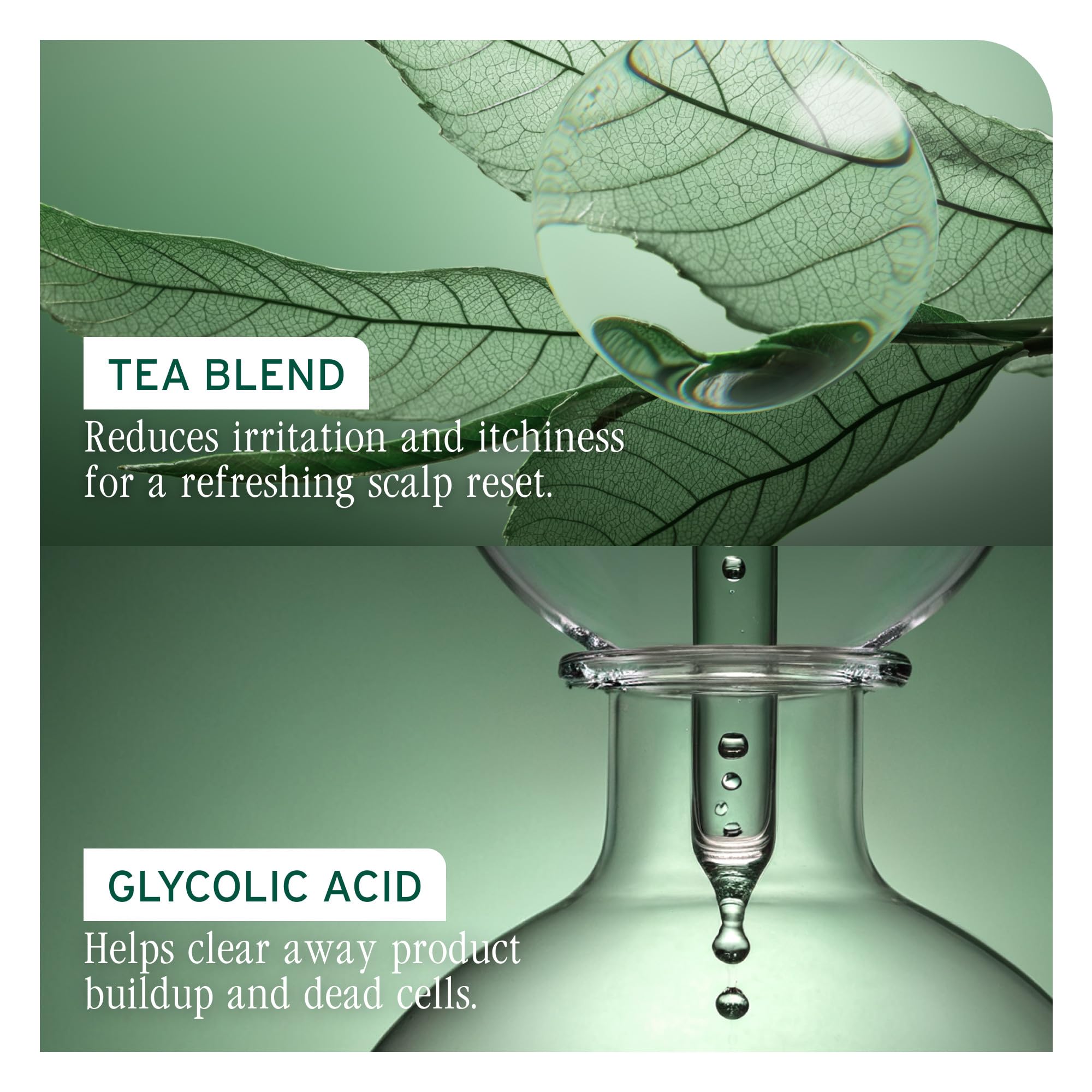 Biolage Scalp Sync bottle close-up highlighting residue removal capability