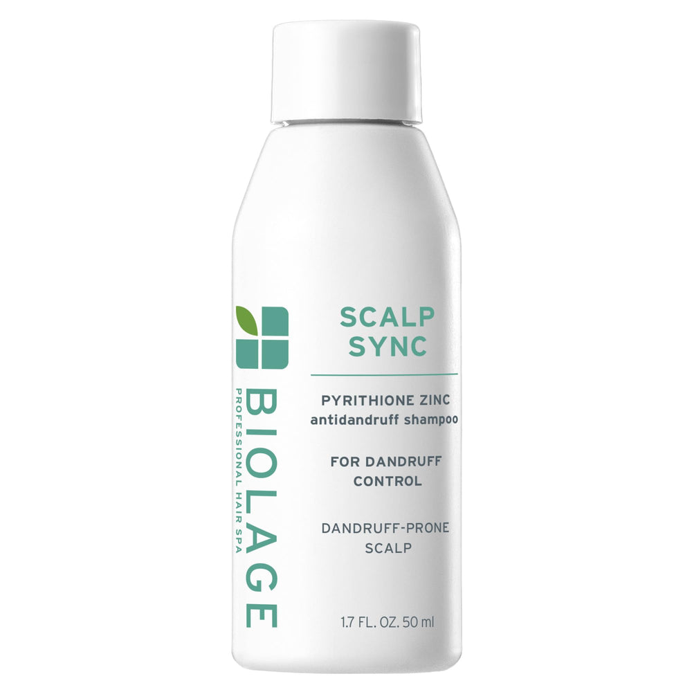 Biolage Scalp Sync shampoo bottle ready for gentle cleansing and dandruff symptom relief