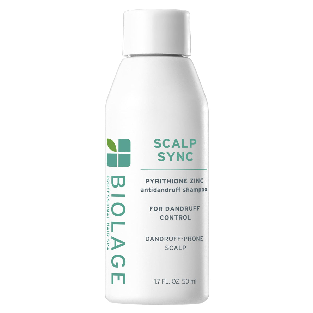 Biolage Scalp Sync shampoo bottle ready for gentle cleansing and dandruff symptom relief