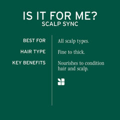 Biolage Scalp Sync Universal Conditioner applied to scalp for refreshing relief
