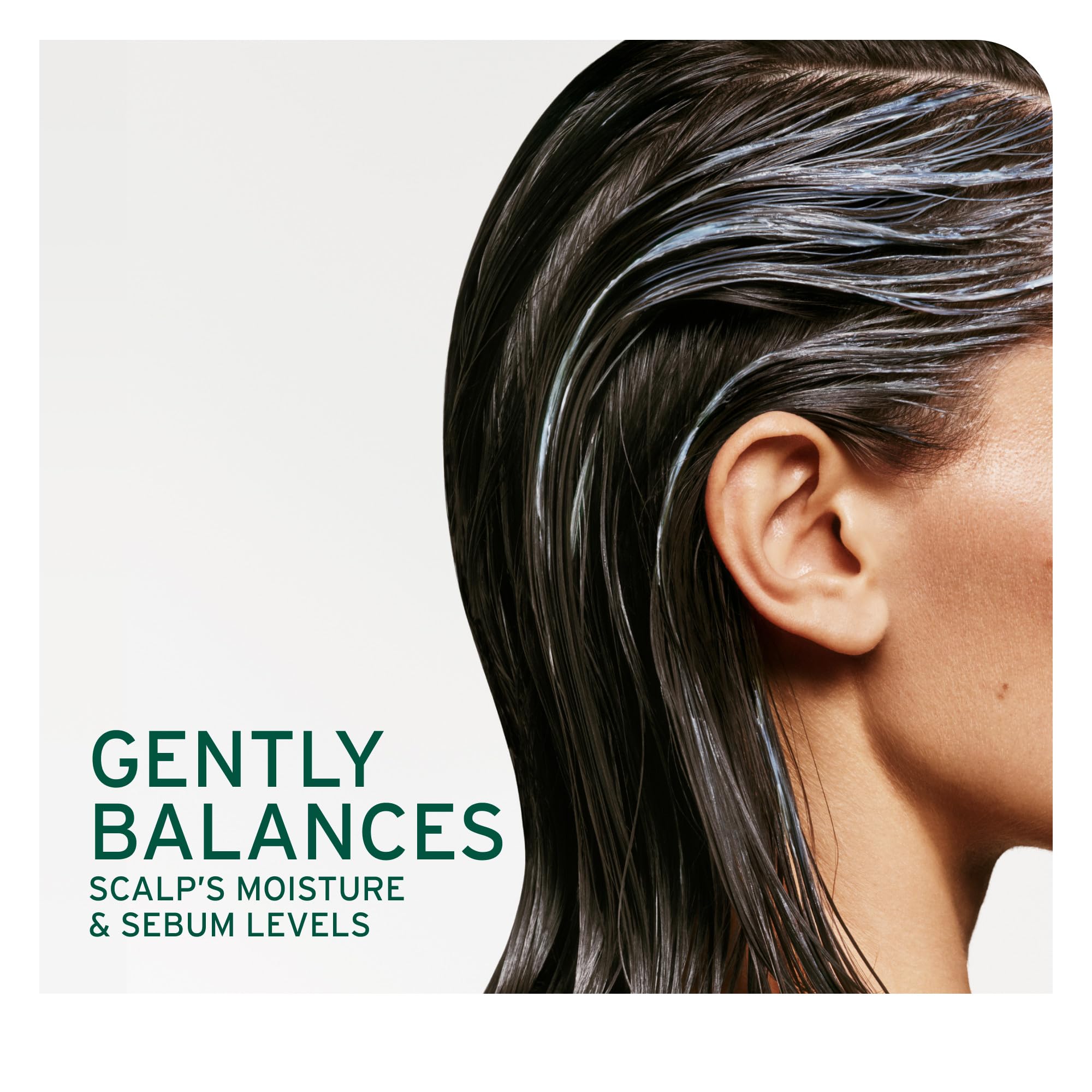 Close-up of Biolage Scalp Sync Universal Conditioner texture showing creamy moisture.