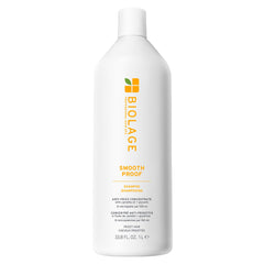 Biolage Smooth Proof Shampoo bottle highlights frizz-control formula for sleek hair