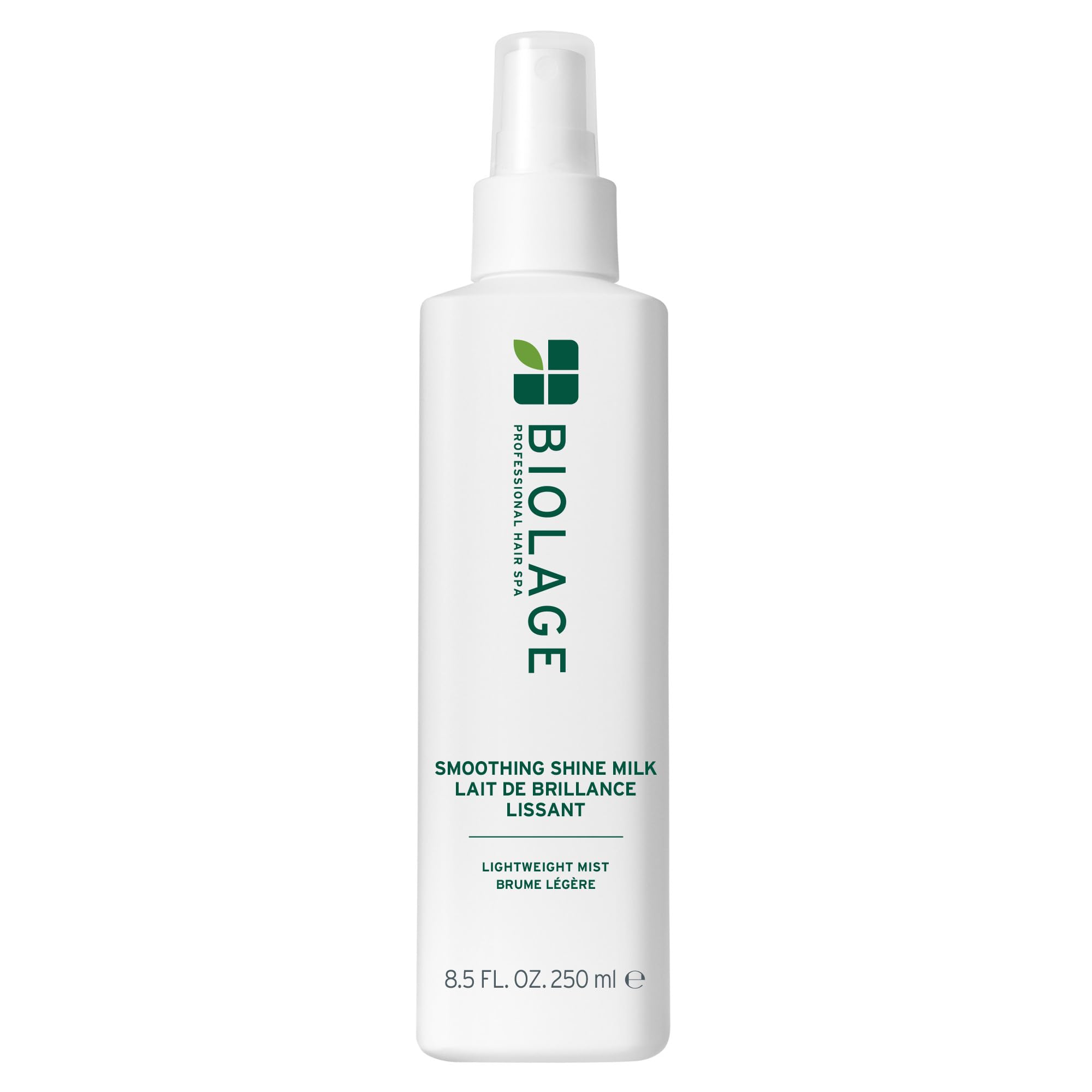 Biolage Smooth Shine Milk bottle delivering weightless smoothing and shine.