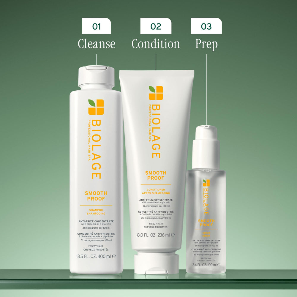 Biolage Smooth Proof Shampoo glycerin benefit close-up.