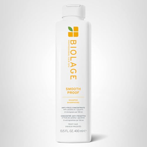 Biolage Smooth Proof Shampoo packaging and product labeling.