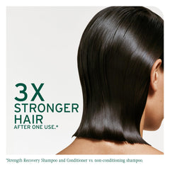 Biolage Strength Recovery olive squalane label close-up for moisture.