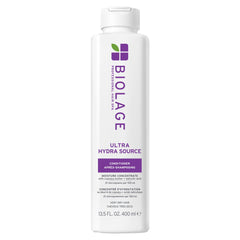 Biolage Ultra Hydra Source conditioner bottle ready for hydrating dry hair.