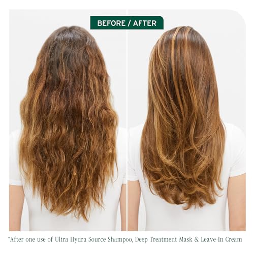 Applying Biolage leave-in cream to damp hair enhances manageability.