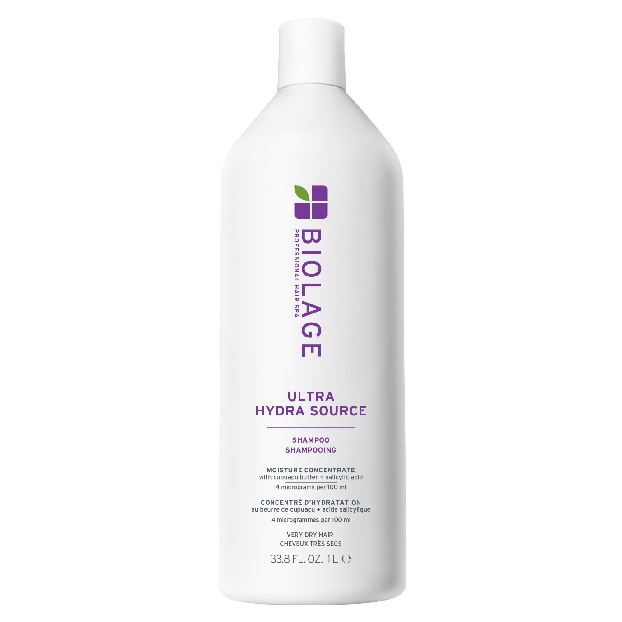 Biolage Ultra Hydra Source Shampoo bottle pouring for deep hydration