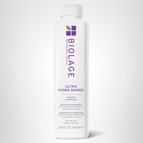 Biolage Ultra Hydra Source after-use shine indicates healthier-looking, manageable hair.