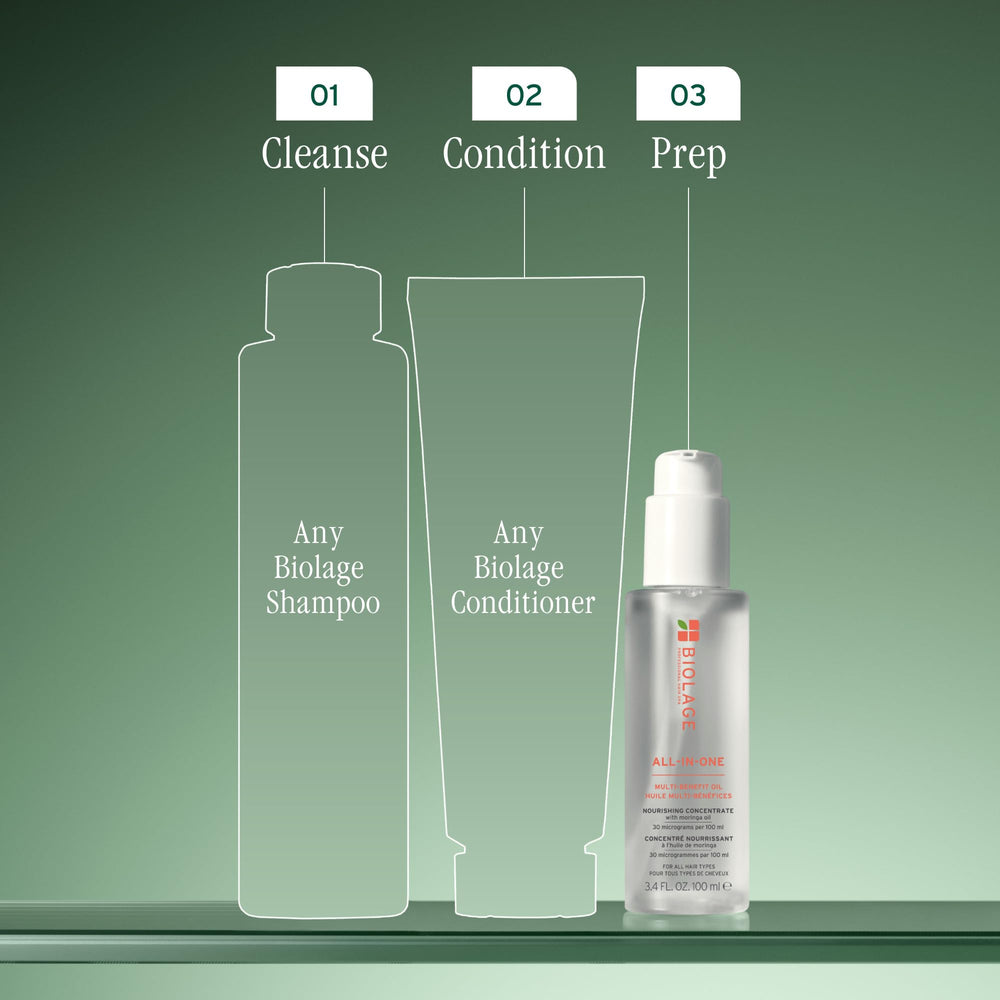Biolage Vegan Styling Oil packaging emphasizes cruelty-free formula