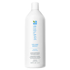 Biolage VolumeBoost Shampoo bottle shows root lift for fine hair and long-lasting volume.