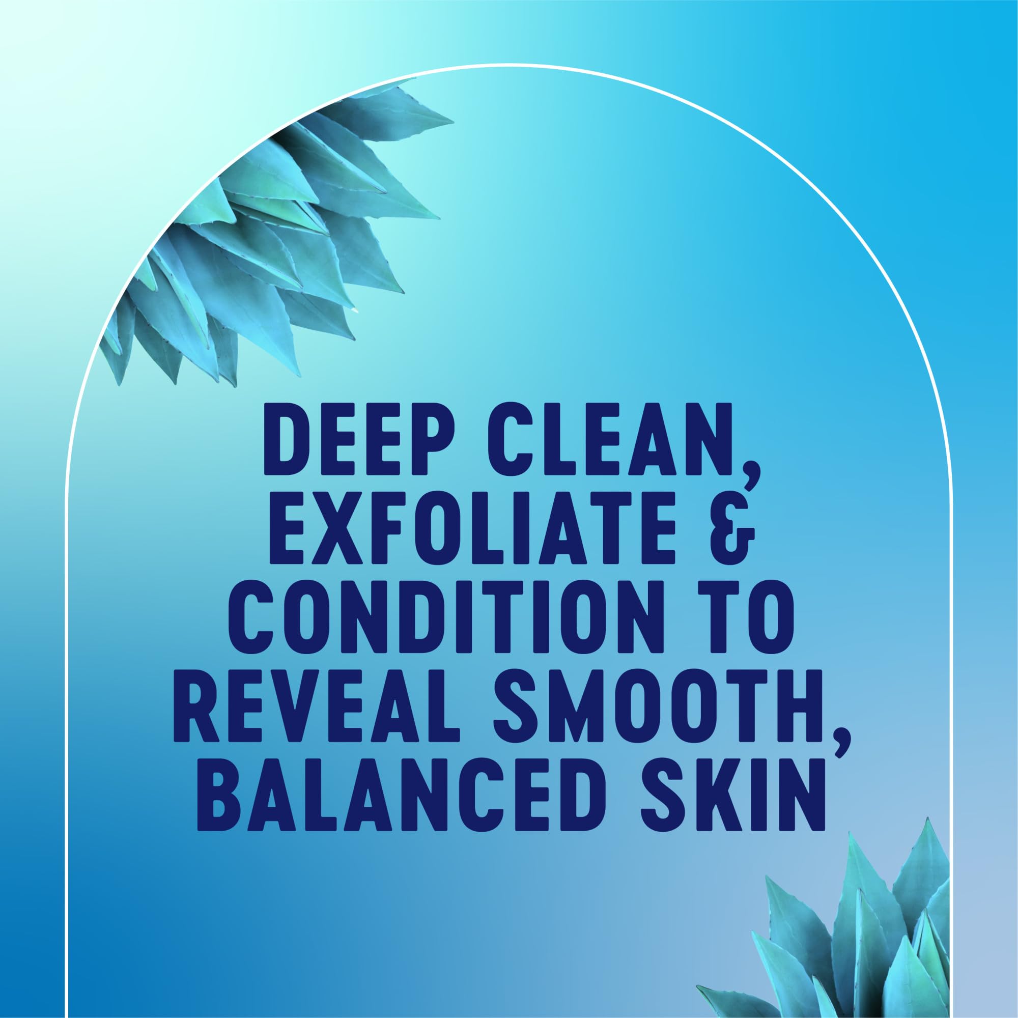 Biore Balancing Face Wash baking soda depiction for deep clean of pores.