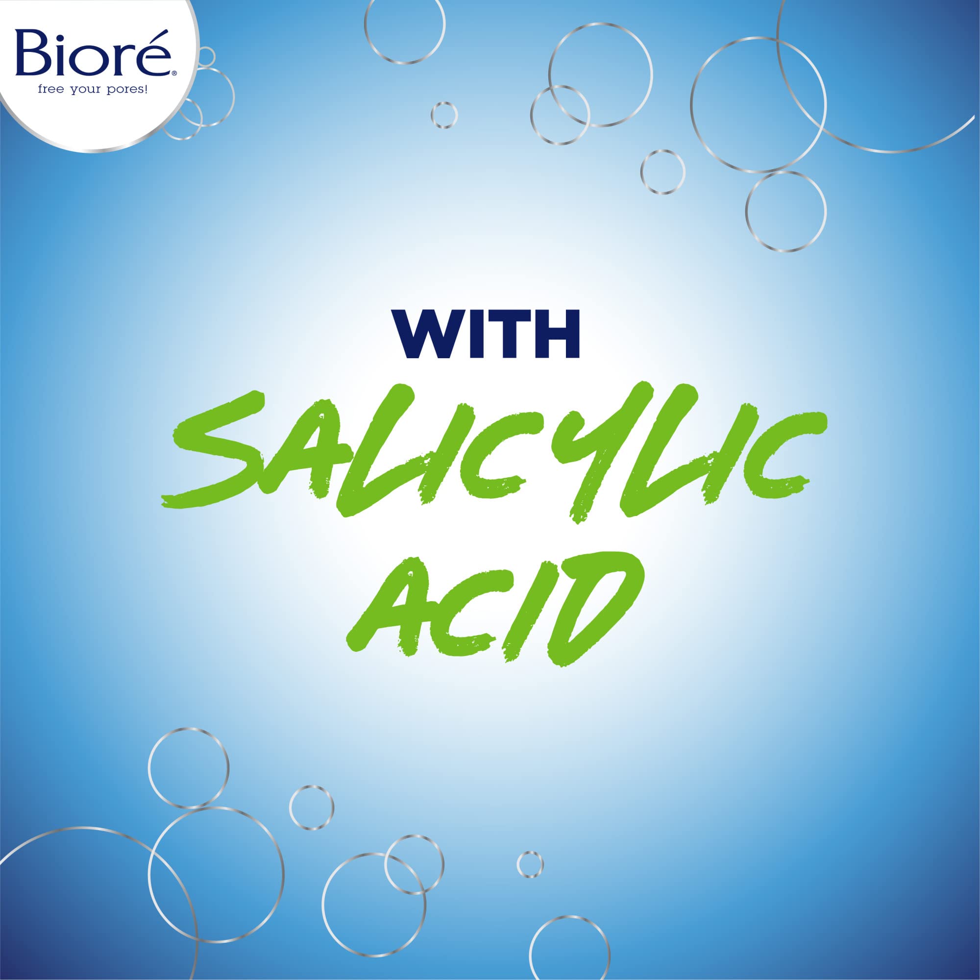 Biore ice cleanser with salicylic acid supports clear-looking skin.