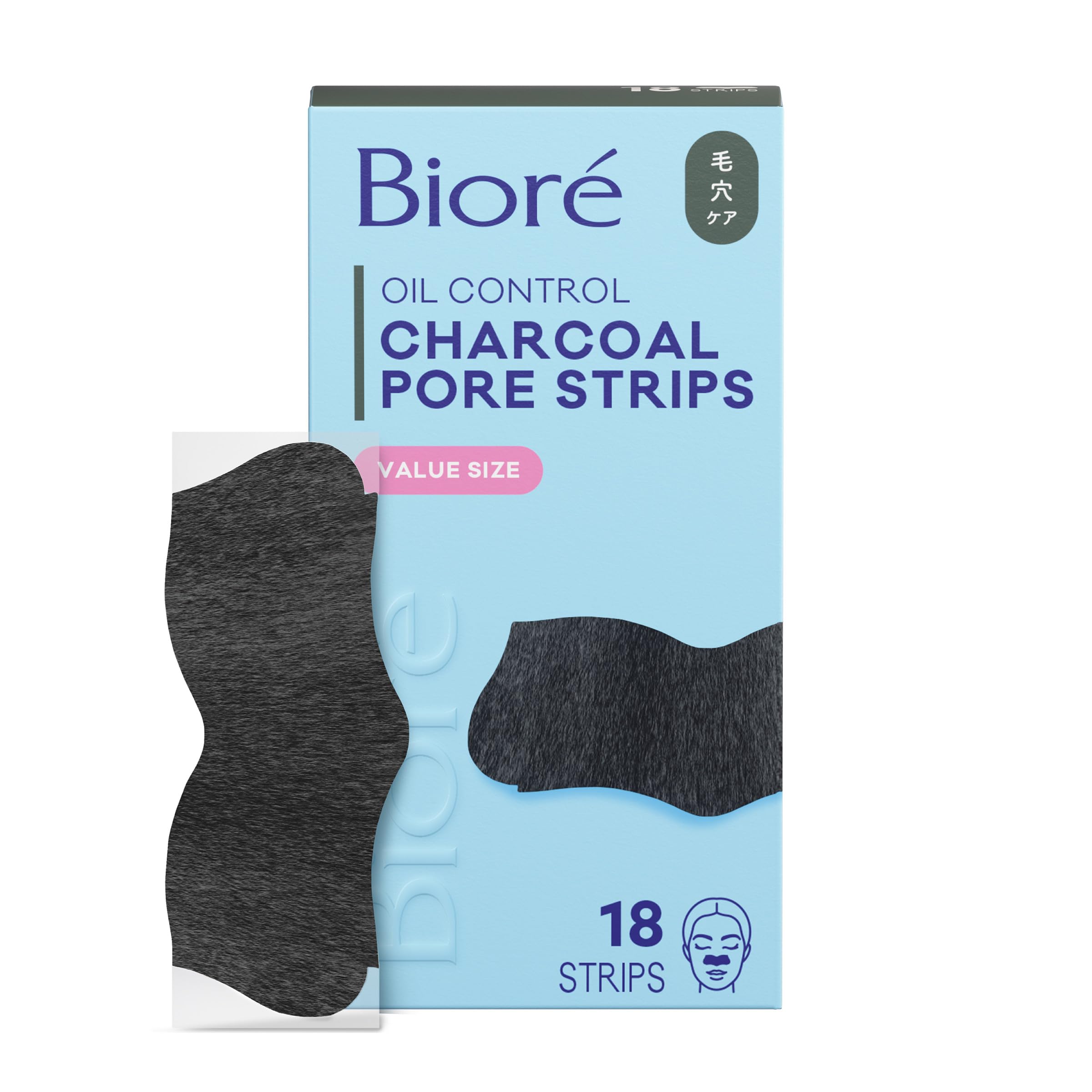 Biore tira nariz de carbón activado para limpieza de poros.