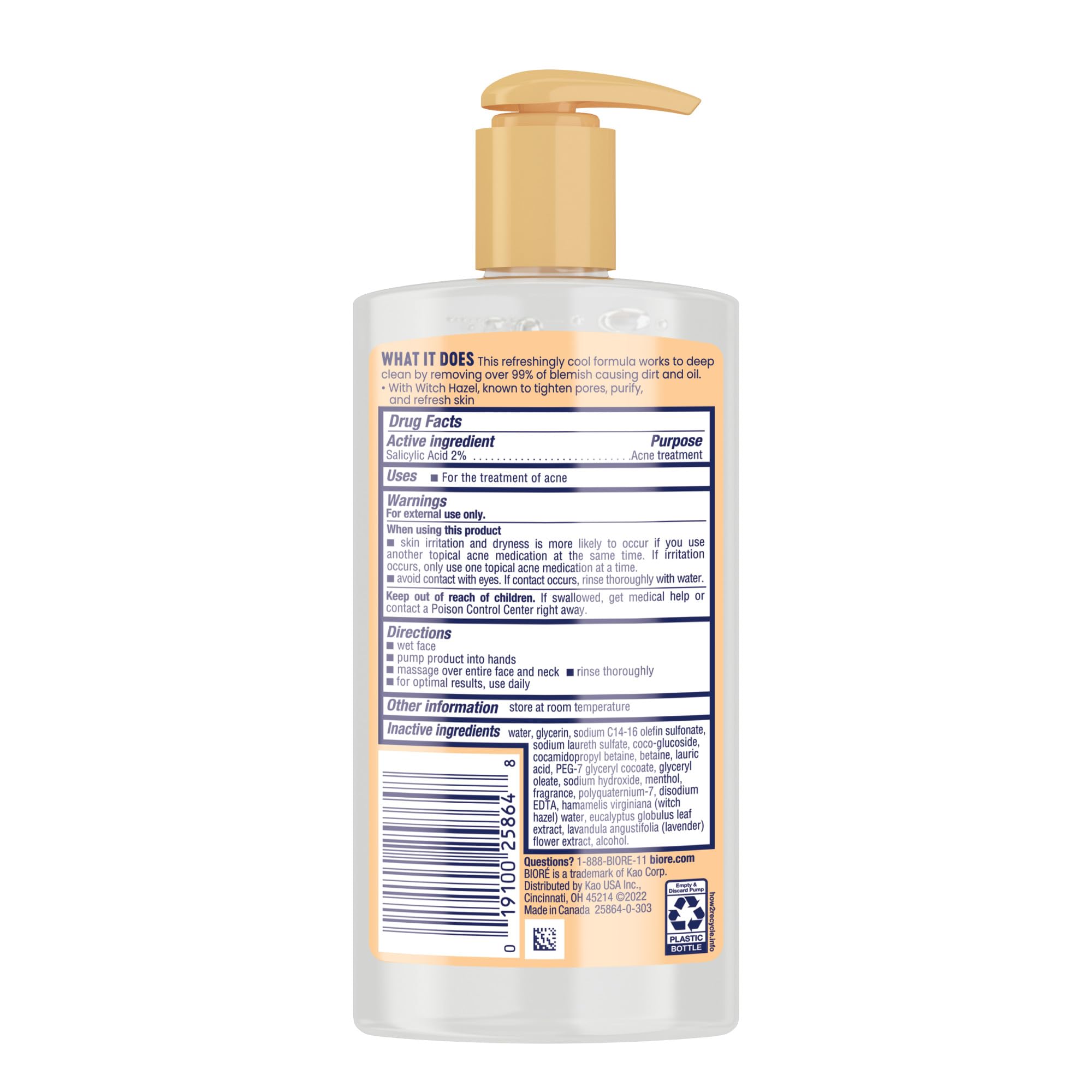 Biore cooling action massage shot captures refreshing sensation during cleansing.