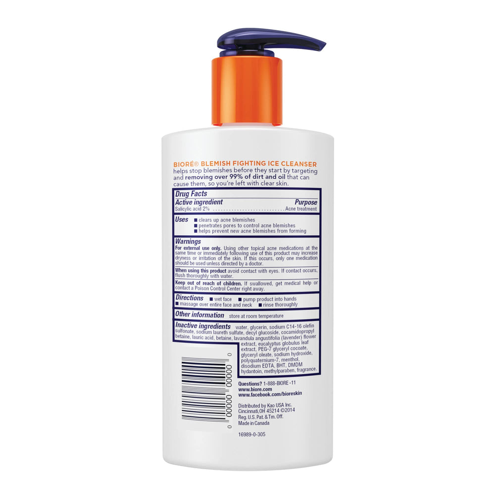 Biore dermatologist-tested cleanser packaging for safe daily use
