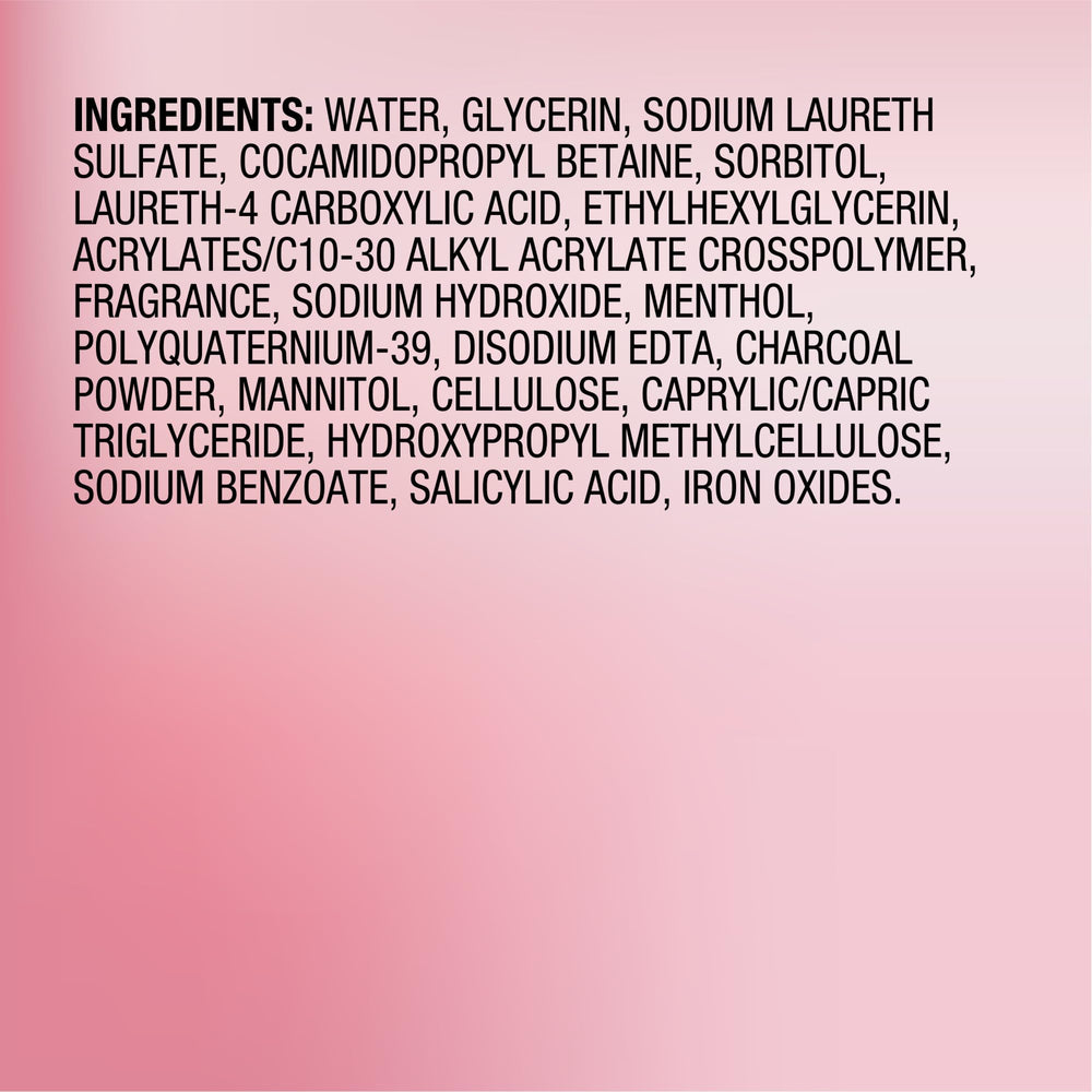 Biore Purify & Reset rinse water removing residue from skin.
