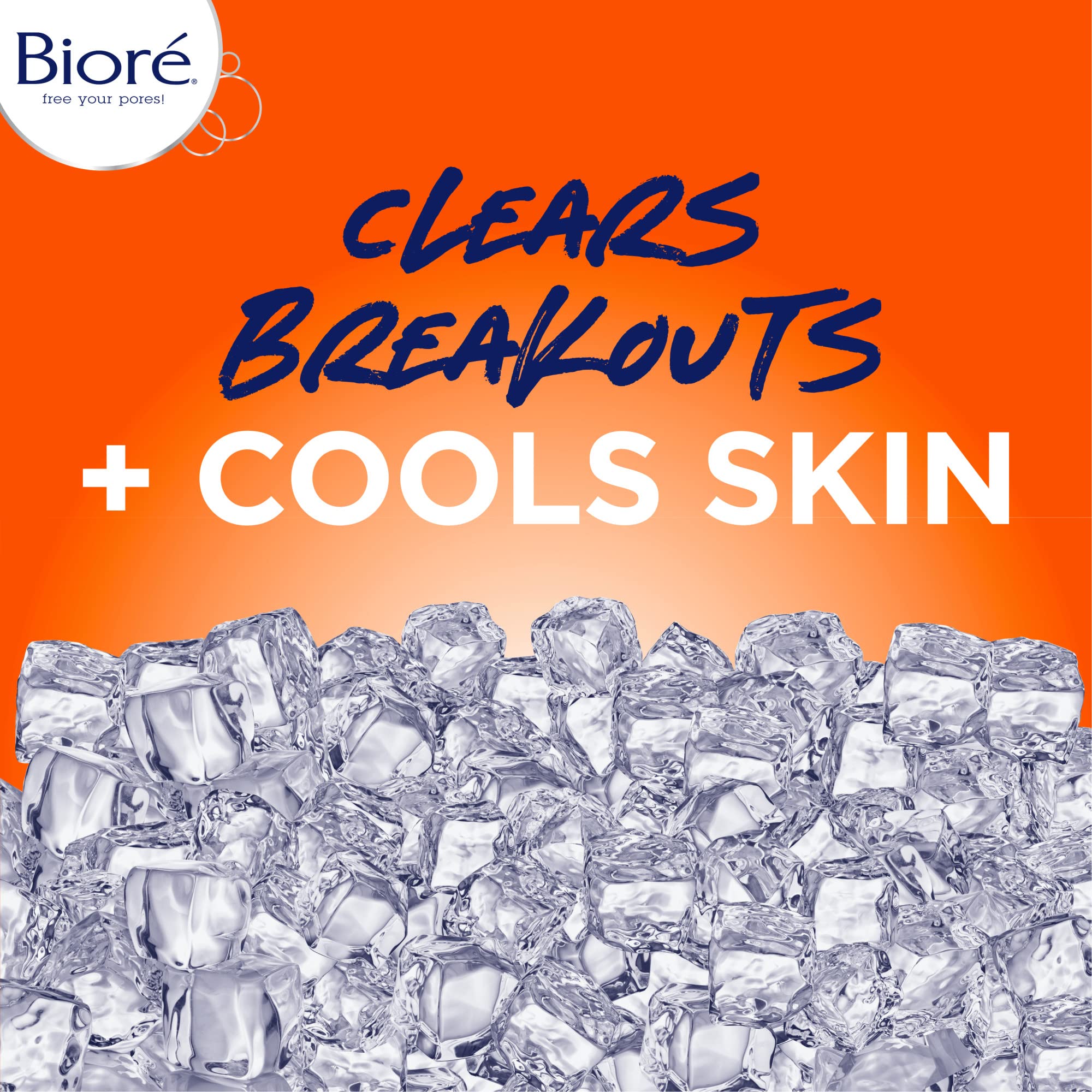 Biore salicylic acid action graphic indicating breakout-prone skin support