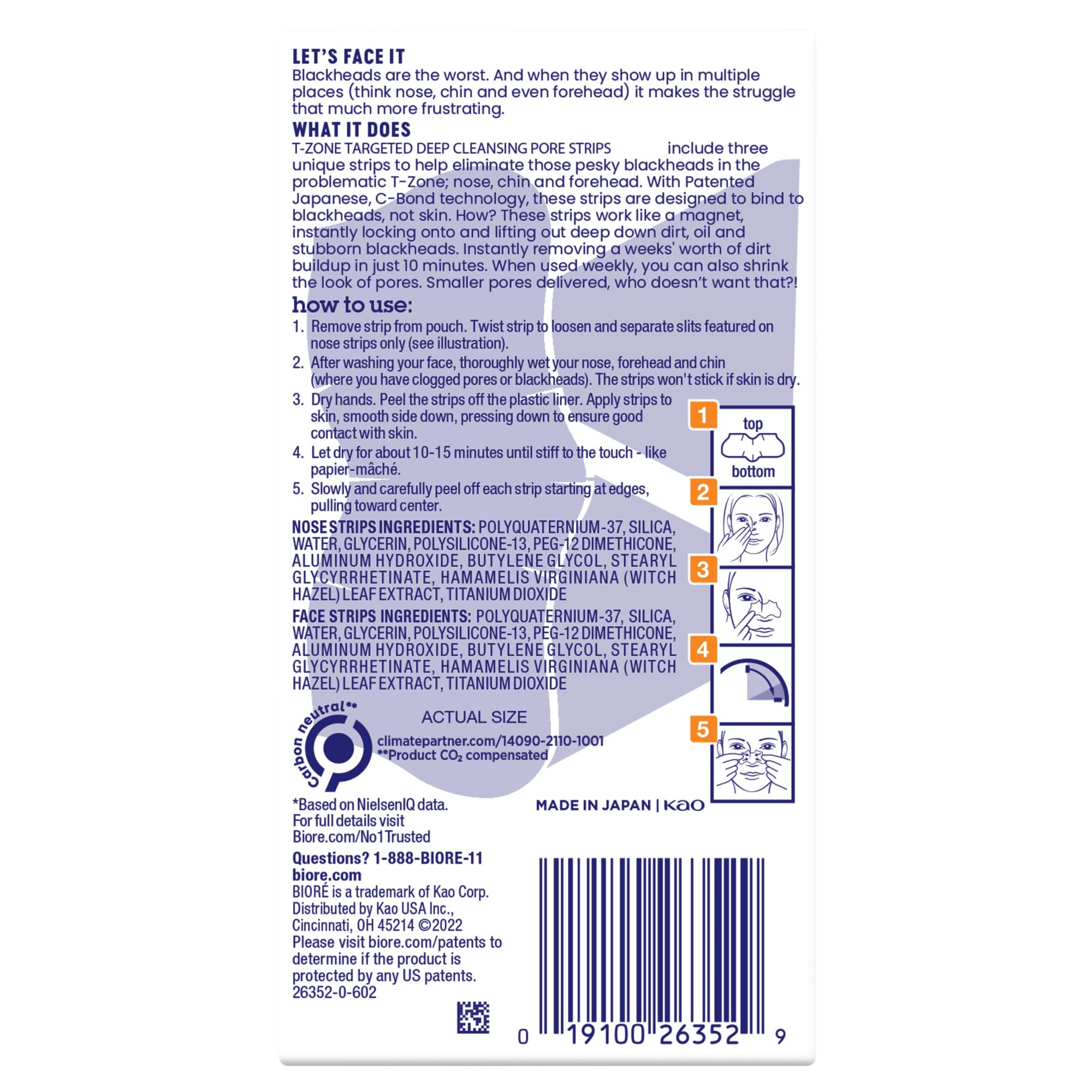 Biore T-Zone Puntos Negros: elimina acumulación de aceite y suciedad en minutos.