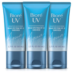 Biore UV Aqua Rich SPF 30 bottle close-up showing lightweight protection