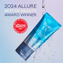 Applying Biore UV Aqua Rich for fast absorption on the skin.