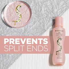 BioSilk Silk Therapy Irresistible en palma, aplicación rápida y ligera.