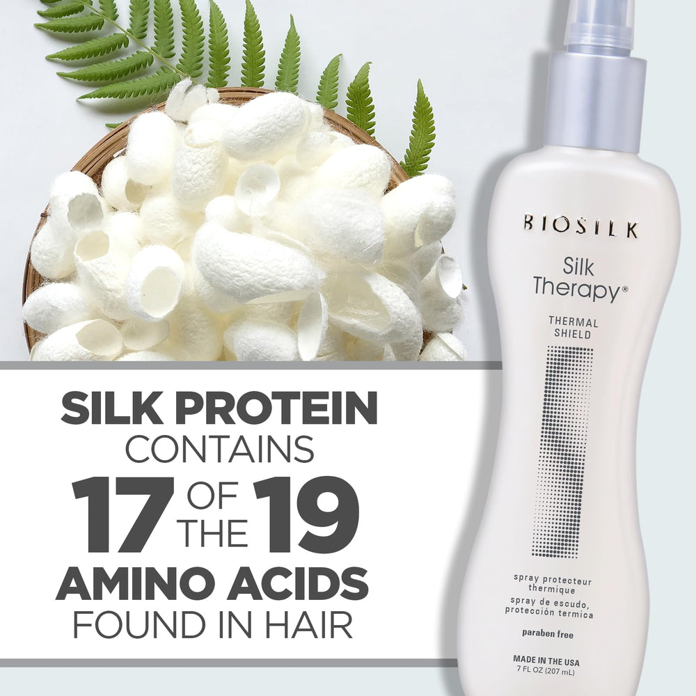 BioSilk Terapia de Seda acabado sedoso y fijación de estilo duradera.