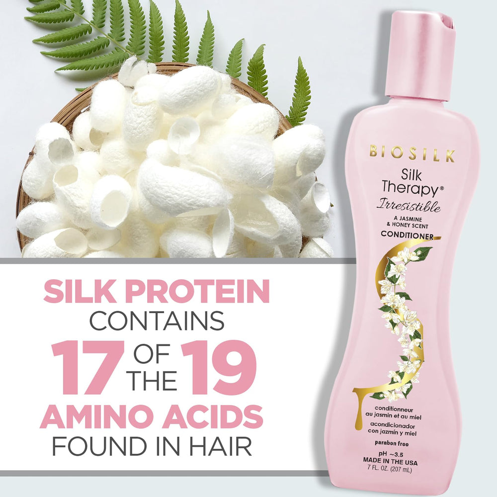 BioSilk Silk Therapy Irresistible: aroma de jazmín y miel para una experiencia sensorial.