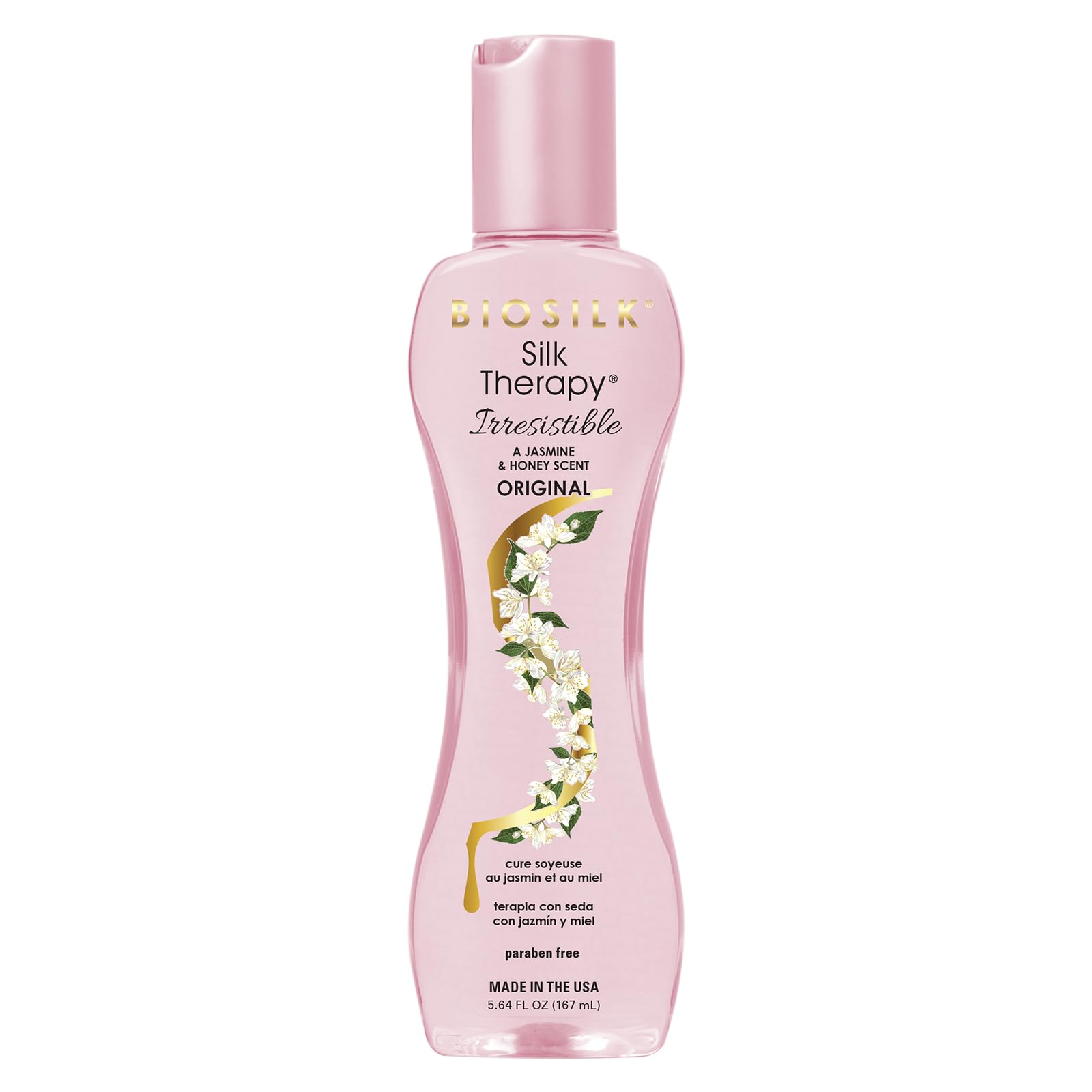 BioSilk Silk Therapy Irresistible: botella para tratamiento sin enjuague y cabello suave