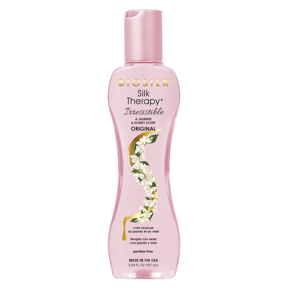 BioSilk Silk Therapy Irresistible: botella para tratamiento sin enjuague y cabello suave