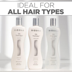BioSilk Silk Therapy kit front view highlighting three-piece routine.