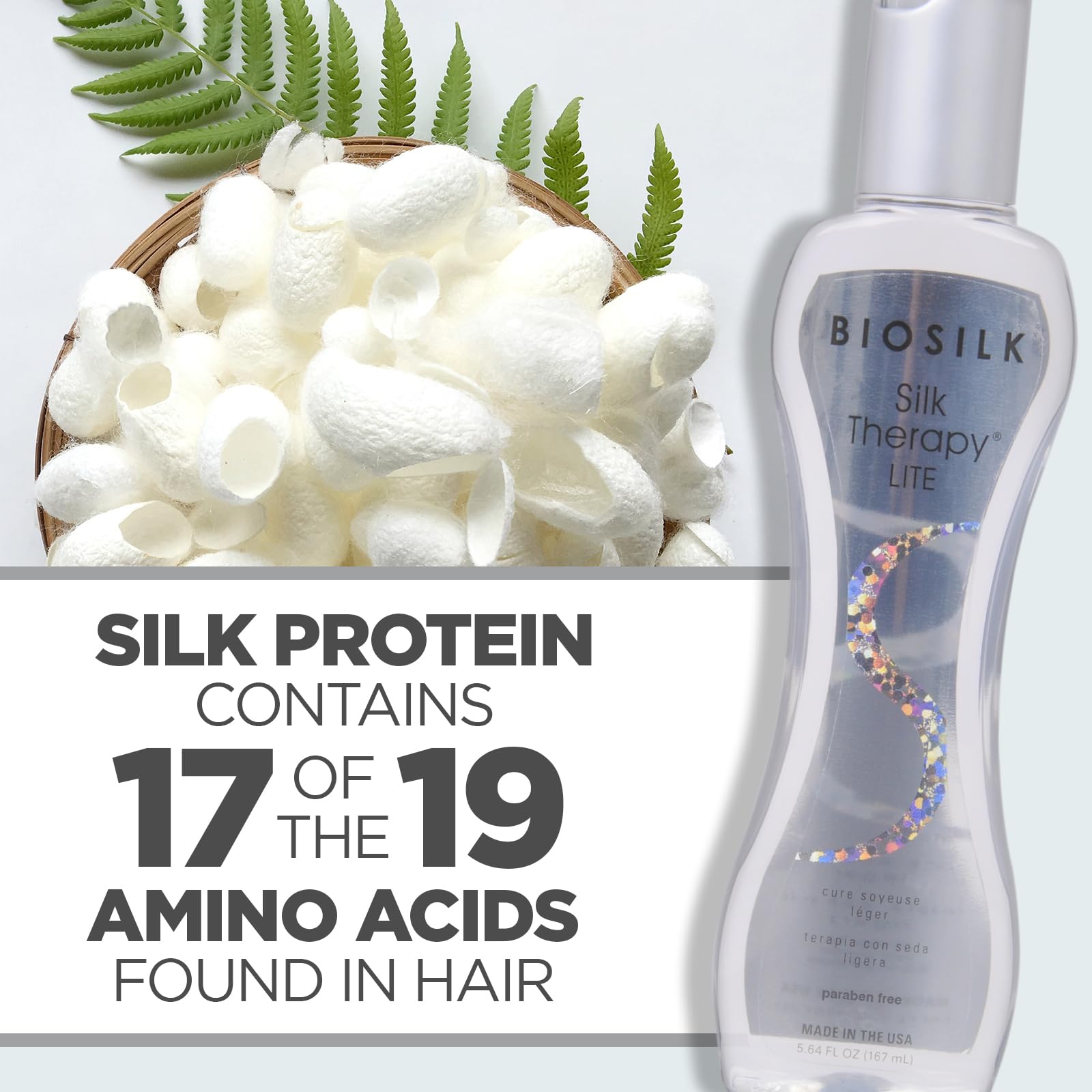 Cabello suave y manejable tras usar BioSilk Silk Therapy Lite.