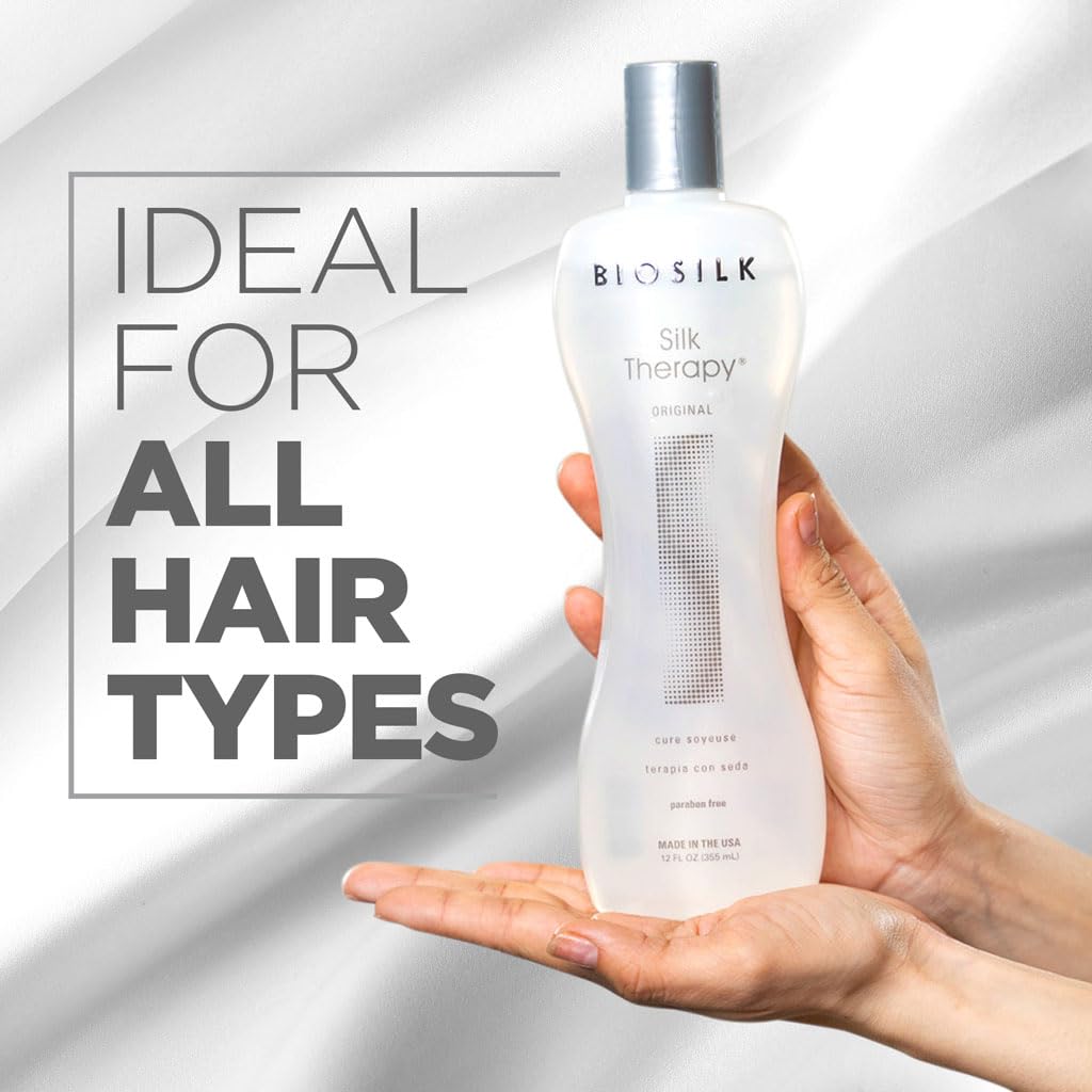 BioSilk Silk Therapy Original Cure smoothing the cuticle for silky finish.