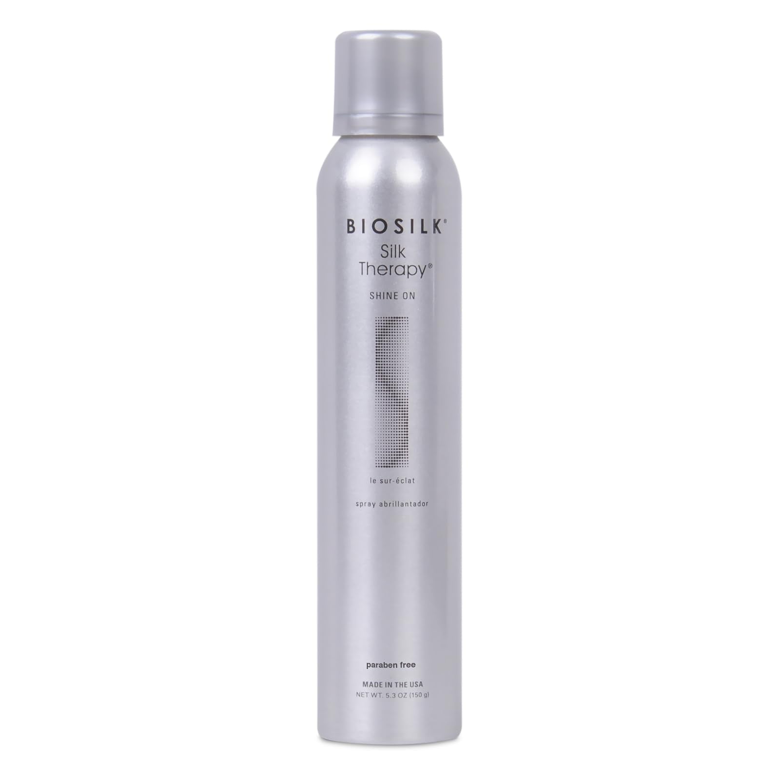 BioSilk Silk Therapy Shine On: botella brillante para un brillo sutil y duradero.