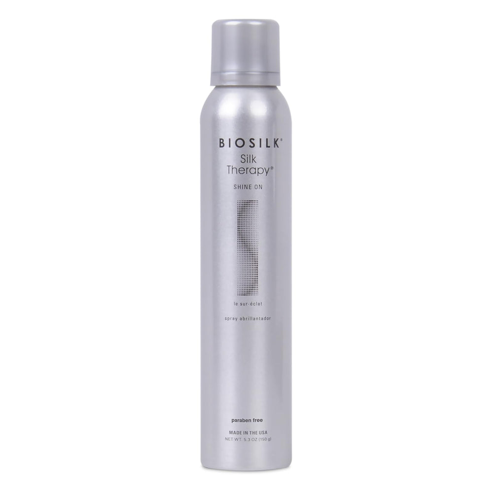 BioSilk Silk Therapy Shine On: botella brillante para un brillo sutil y duradero.