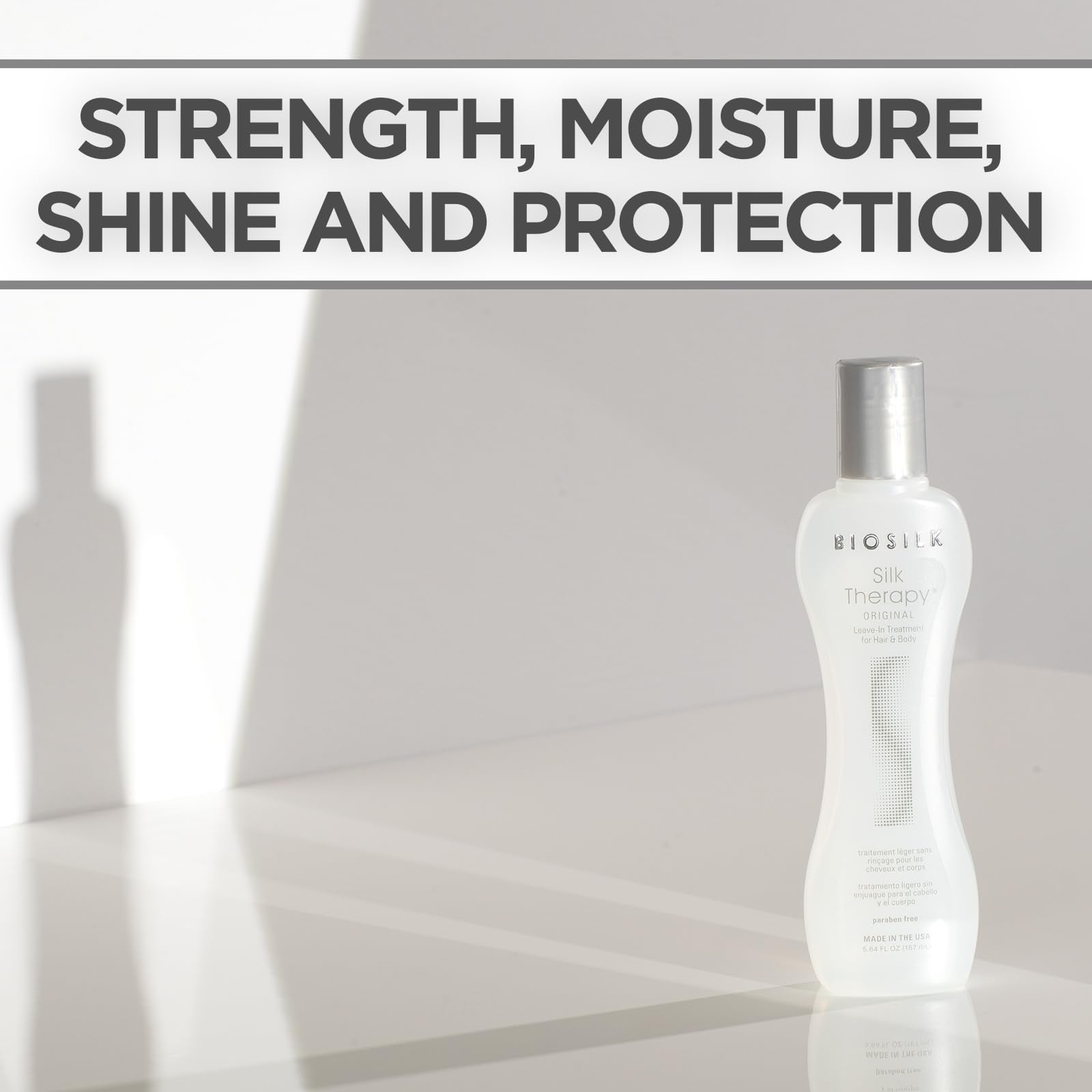 BioSilk Terapia de Seda Original ofrece brillo intenso para un acabado sedoso