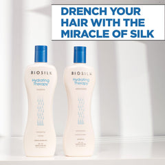 BioSilk Hydrating Therapy acondicionador botella, suavidad y control para mechones.