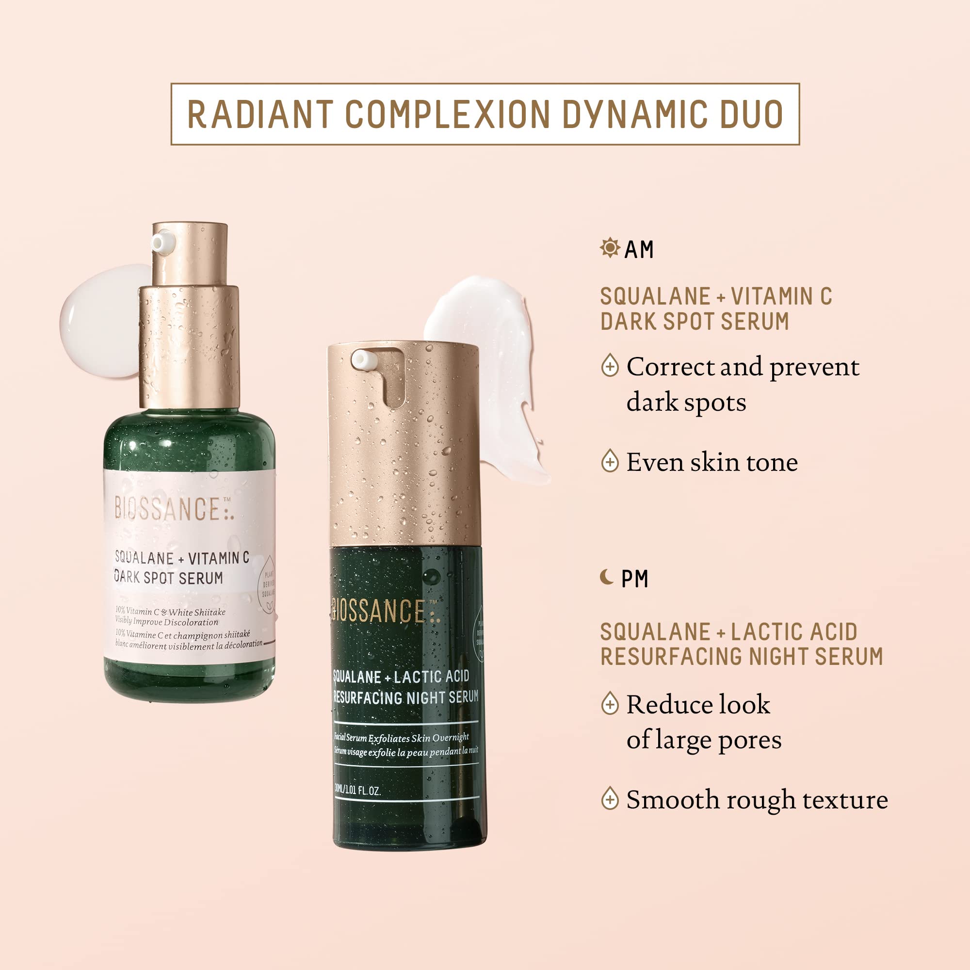 BIOSSANCE Clover extract ingredient highlights environmental defense for skin.