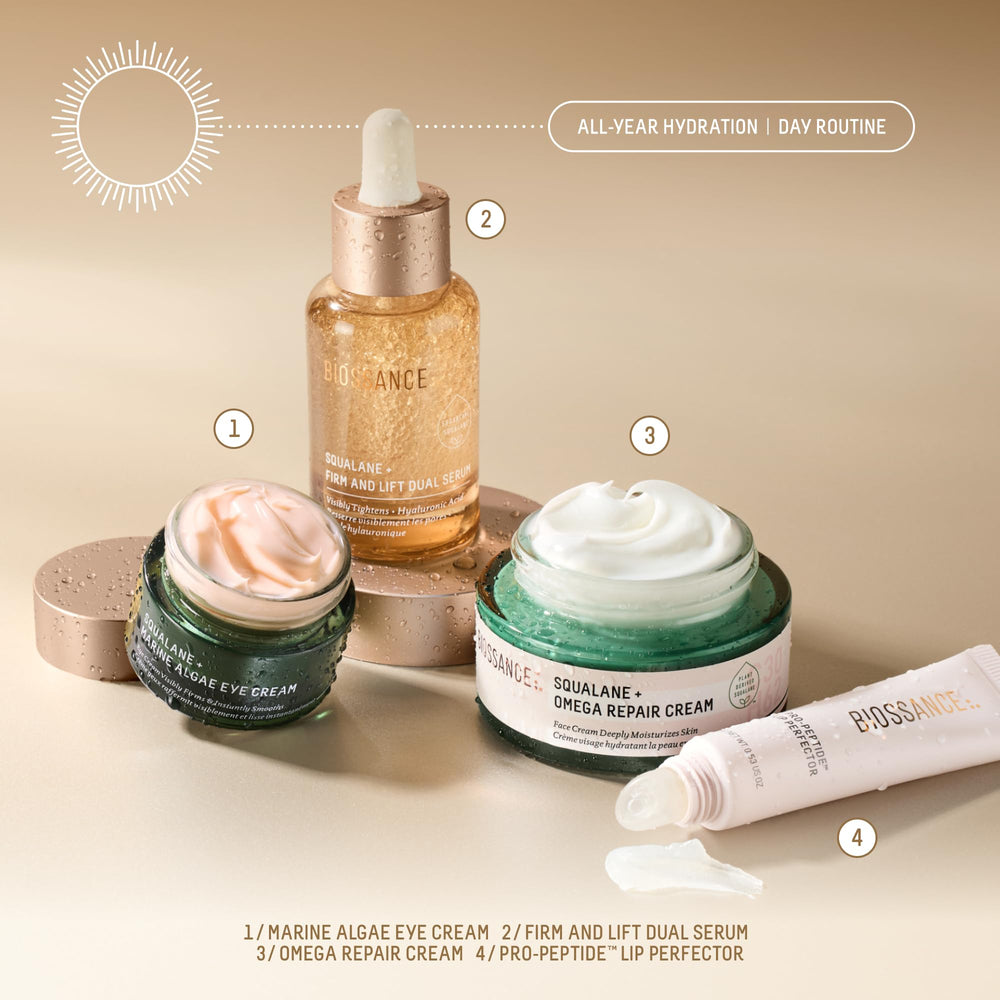 BIOSSANCE Fresh dewy finish reveals hydrated, radiant skin