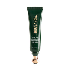 Biossance eye serum rollerball closeup for cooling lymphatic massage and depuffing