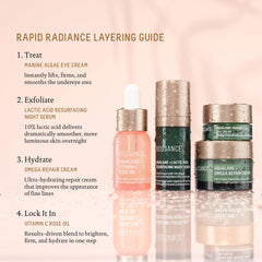BIOSSANCE Rapid Radiance serum bottle close-up highlighting brightening formula