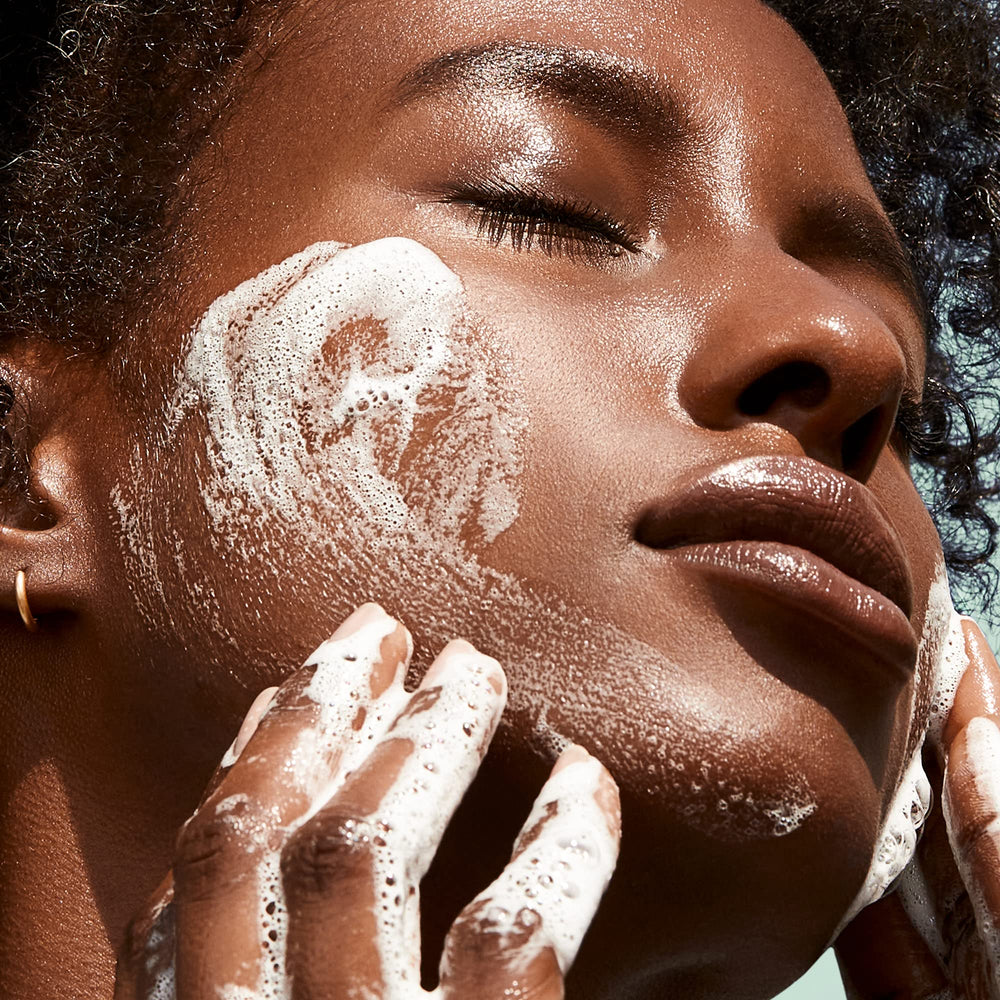 Rinsed BIOSSANCE Squalane + Amino Aloe skin appears soft and hydrated.