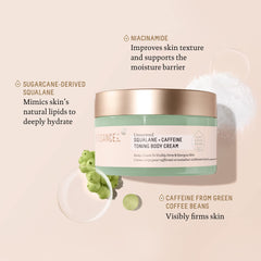 Biossance Squalane + Caffeine Body Cream texture close-up