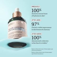 BIOSSANCE serum texture swatch highlighting silky hydration.